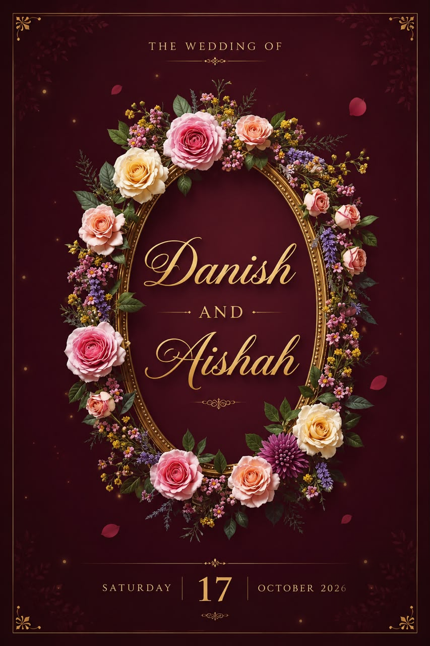 The Wedding of Danish & Aishah — Saturday 17 October 2026